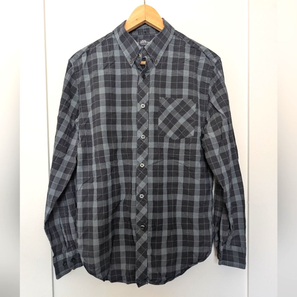 LLBean Signature Plaid Shirt, Blue/Black
